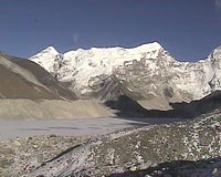 Scientists say the Imja Glacier above Dengboche is retreating by about 70 metres (230 feet) a year, and the melting ice has formed a huge lake that could devastate villages downstream if it bursts.