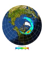 Global aurora, as monitored by the ultraviolet imager on the NASA satellite Polar.