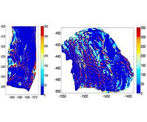 'Tiger stripes' underneath Antarctic glaciers slow the flow