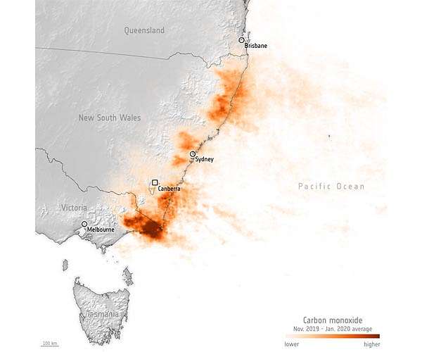 Aerosols released from Australian bushfires triggers algal blooms