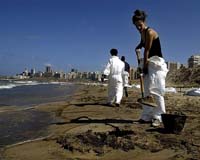 Israel Blockade On Lebanon Prevents Oil Spill Clean-Up