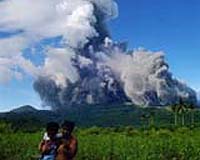 Residents Run For Cover As Philippine Volcano Spews Ash