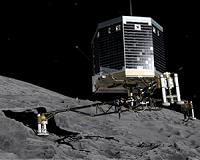 A close-up with a comet