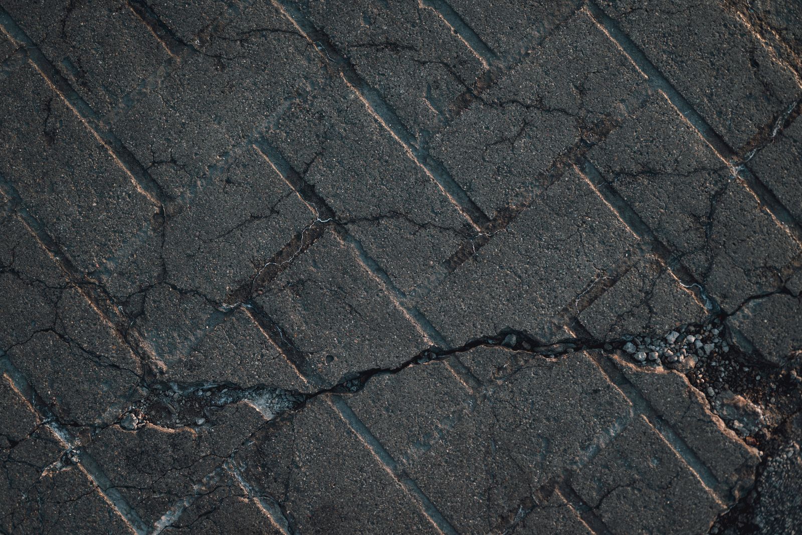 Reinforced concrete pier showing corrosion damage