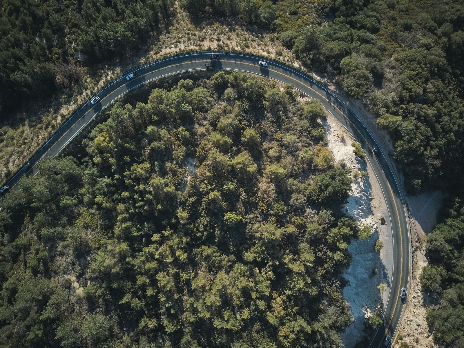 Highway 42 curves aerial