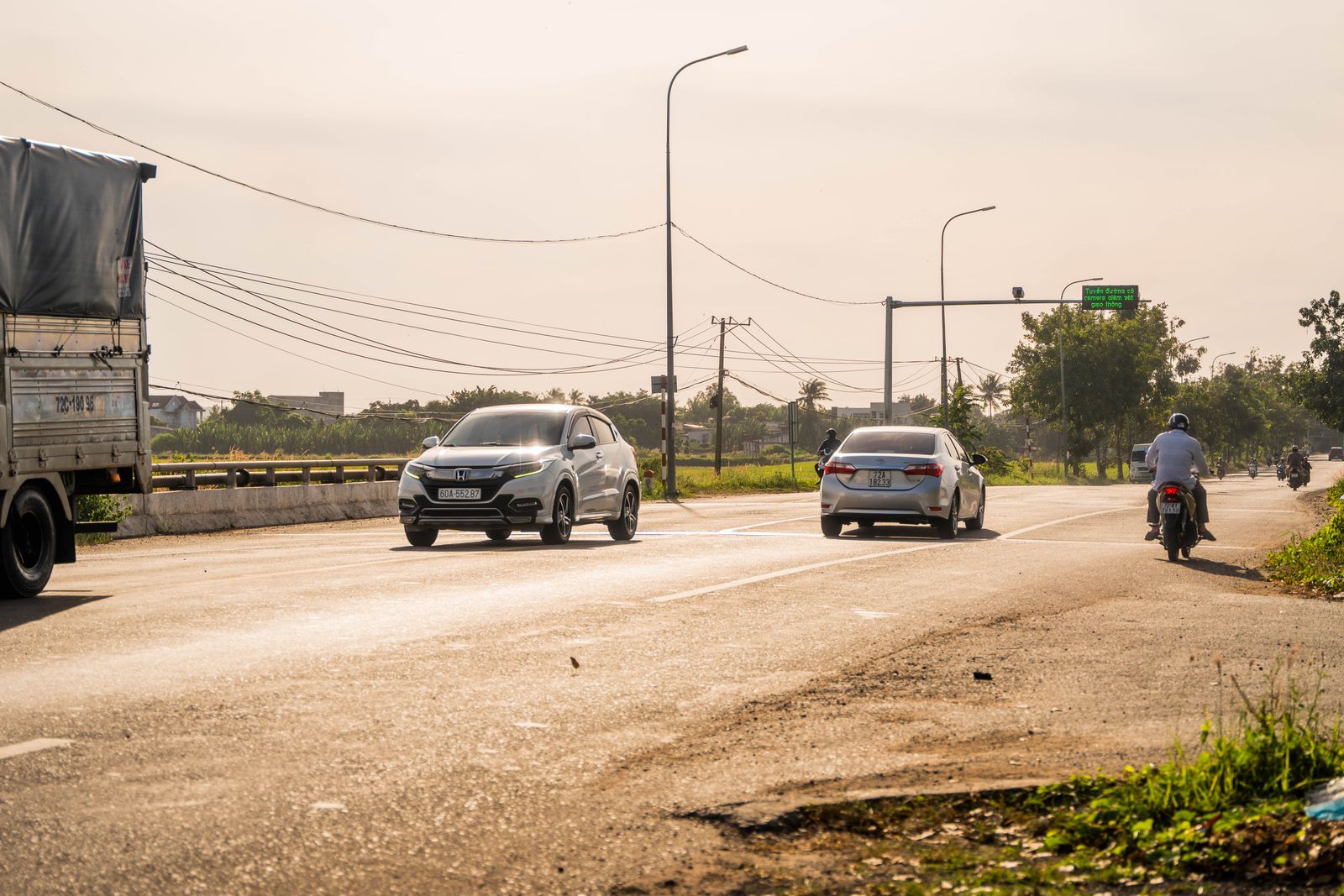 suburban arterial road intersection